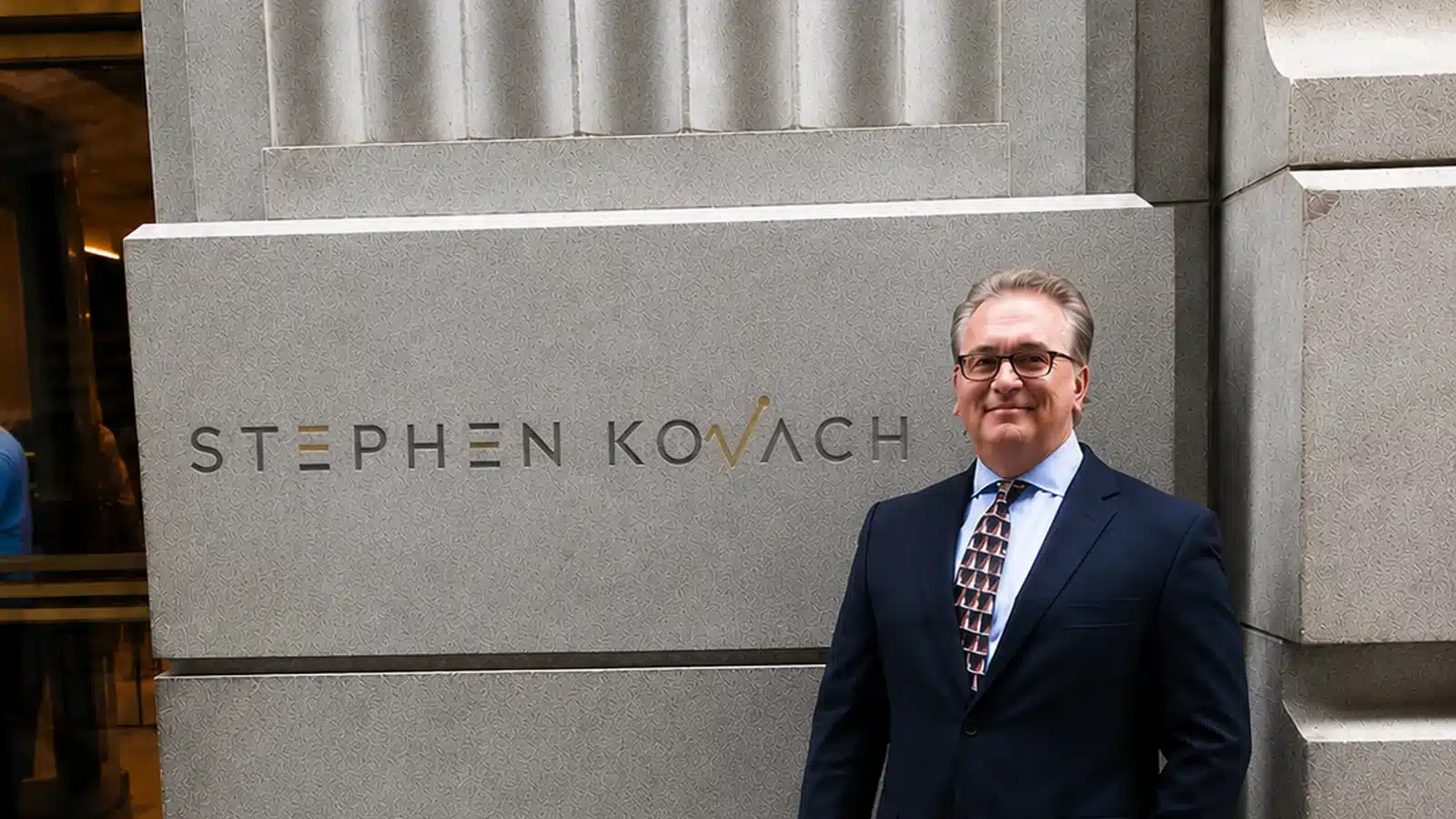 About Stephen Kovach 2 Stephen Kovach at a professional office entrance